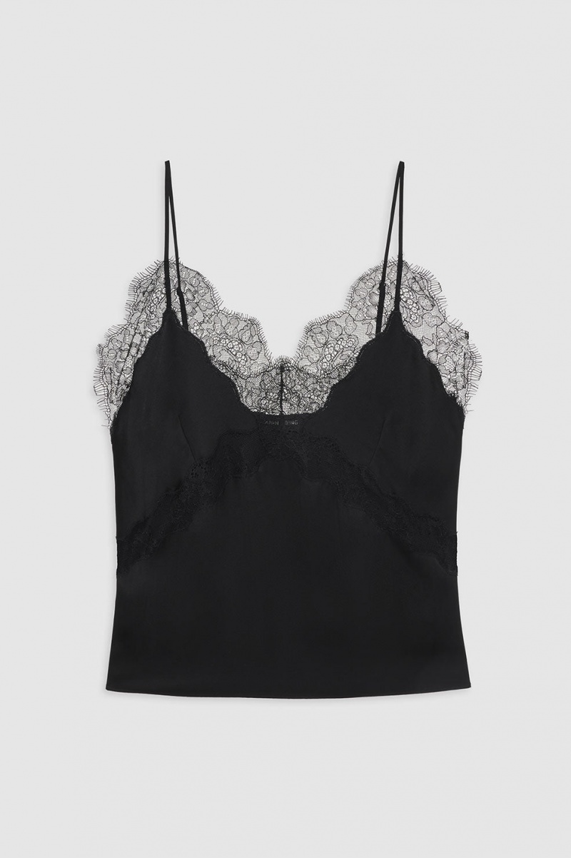 Chemises Anine Bing Amelie Camisole Noir Femme | UMK-2744755